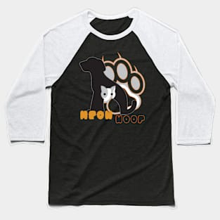 Cat Dog Wow Baseball T-Shirt